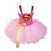 Tutu Dreams Handmade Superhero Tutu Dress For Girls Birthday Party Costume (Small(1-2years), Pink)