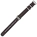 2pc 22mm Nato Ss Leather Strap Black , Brown Leather Replacement Watch Strap with silver clasp