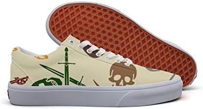 Pirate Skull Gift Men's Fashion Sneakers Lace-up Lightweight Canvas Running Shoes