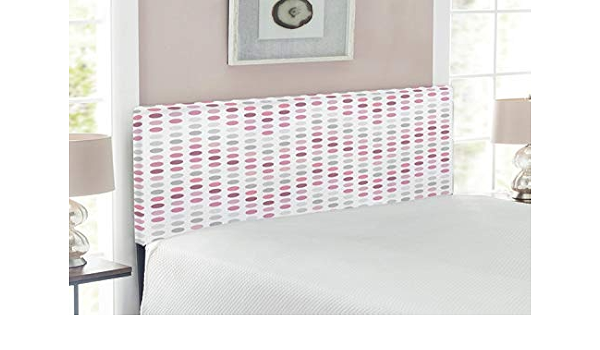Amazon Com Lunarable Mauve Headboard Digital Dots With Circular Round Shapes In Gradient Tones Modern Illustration Upholstered Decorative Metal Bed Headboard With Memory Foam Full Size Grey And Lilac 居家與廚房