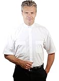 Stadelmeier Mens Short Sleeve Tab Collar Clergy Shirt White
