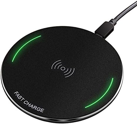 Fast QI Wireless Charger, WOWOGO iPhone Wireless Charger Wireless Charging Pad (Ultra-Slim) for iPhone X ,iPhone 8, iPhone 8 Plus ,Samsung Galaxy Note8, S8, S8 Plus, S7, S7 Edge, S6 Edge Plus (Black)