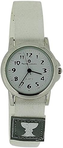Girls First Holy Communion Analogue White Dial Easy Fasten Strap Watch HOL04B