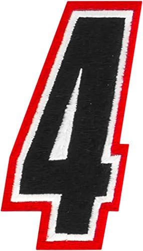American Kargo Number Patch - #4 - Red/Black 3550-0205