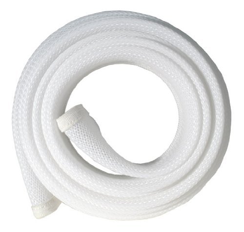 FISUAL Expandable Zip Up Cable Tidy (2 Metres, White)