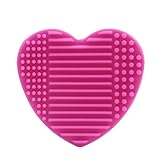 Binmer(TM) Silicone Egg Cleaning Glove Makeup Washing Brush Drying Racks Scrubber Tool Cleaner (Hot Pink)