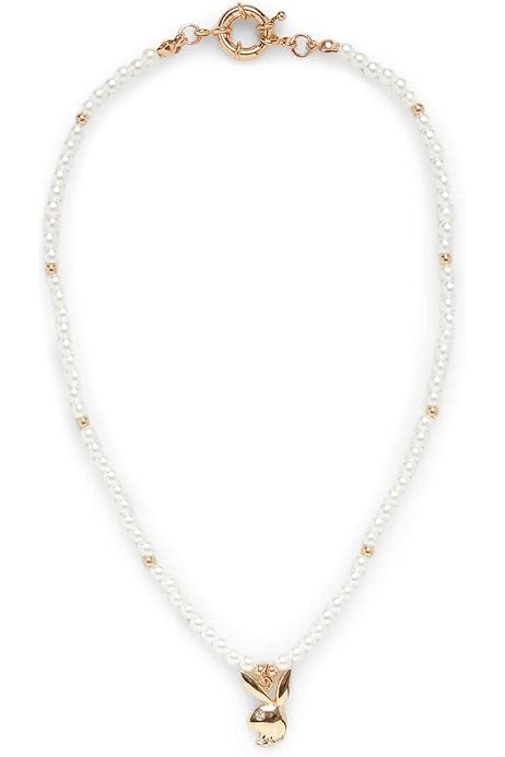 Bunny Pearl Beaded Necklace 