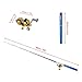 Lixada Pen Fishing Rod Reel Combo Set Telescopic Pocket Fishing Rod Pole plus Reel Aluminum Alloy Fishing Line Soft Lures Blue