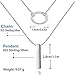 925 Sterling Silver Double-deck Necklace with Ring and Bar Pendant Choker Necklace
