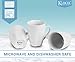 8 White Coffee Mugs - 12 oz Solid Porcelain Dinnerware - Klikel Ceramic Mug Set