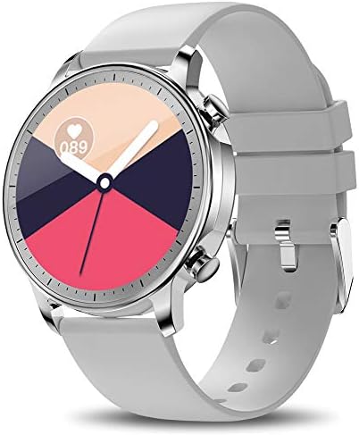 【2020最新】スマートウォッチ レディース 女性生理期 1.3インチフルタッチ カスタマイズ文字盤 200mAh長持ちバッテリー スマートブレスレット IP67防水 多運動モード 活動量計 運動記録 トレーニング管理 着信通知 睡眠検知 天気 目覚まし時計 長座注意 音楽再生 遠隔撮影 メンズ レディース 男女兼用カップル腕時計 Smart watch スポーツウォッチ 多機能スマートウォッチ 日本語説明書付 Bluetooth5.0 iOS&Android対応 レディース/女性/彼女/母の贈り物 (シルバー)