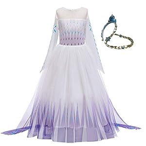 Meisjes prinses witte jurk kostuum mesh rok koningin lange mouwen outfit fancy up jurken voor kinderen