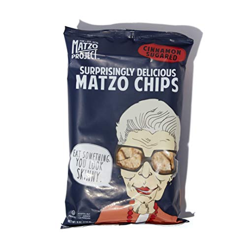 Matzo Chips, Variety Pack of Large Bags (Everything, Salted, Cinnamon Sugared) from The Matzo Project, Kosher, Vegan, Nut-Free, No Trans Fat, Nothing Artificial, 6oz, Pack of 6