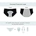 Hesta Rael Women's Organic Cotton Period Menstrual Sanitary Protective Underwear Panties / 3Pack (Large, 3 Black)