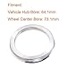 ZHTEAPR 4pc Wheel Hub Centric Rings 73.1 to 64.1 - OD=73.1mm ID=64.1mm - Aluminium Alloy Wheel Hubrings 64.1 to 73.1