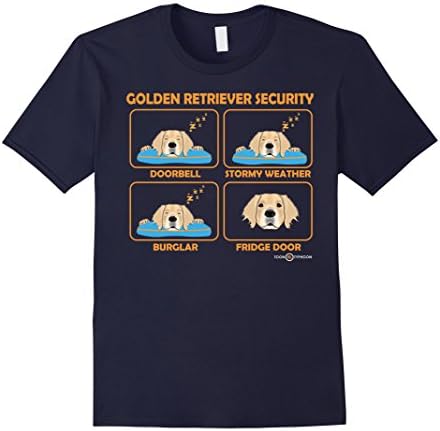 Mens Golden Retriever Shirt | Golden Retriever Security 2XL Navy