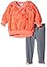 Nannette Baby Girls' 2 Piece Embsosed Faux Fur Top and Legging Set
