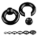 PiercingJ Pair(2) 8g - 00g Acrylic Captive Nose Septum Ring Hoop Tragus Nipple Eyebrow Studs