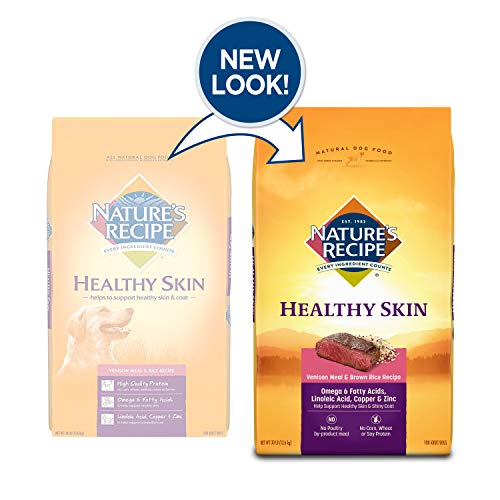 Nature's Recipe Healthy Skin Venison Meal & Rice Recipe Dry Dog Food, 30 Pounds