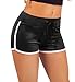 Women's Elastic Waist White Outline Active Lounge Shorts