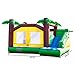 Costzon Inflatable Bounce House, Kids Water Slide with Climbing Wall, Jumping Area, Plash Pool, Including Oxford Carry Bag, Repairing Kit, Stakes, Hose