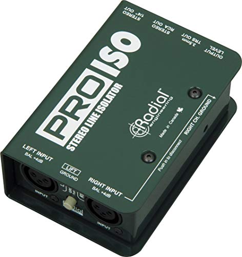 Radial Engineering PRO ISO Stereo Line Isolator +4dB to -10dB with Radial Transformer (Certified Refurbished)
