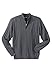 KingSize Men's Big & Tall Quarter Zip Mock Neck Lightweight Sweater