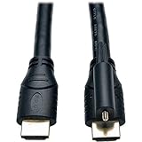 Tripp Lite High Speed HDMI Cable with Ethernet and Locking Connector, Ultra HD 4K X 2K, 24AWG (M/15-ft. (P569-015-LOCK)