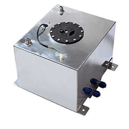 SUPERFASTRACING 10 Gallon Aluminum Fuel Cell Gas Tank with Level Sender
