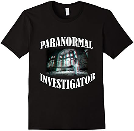 Mens Paranormal Investigating Ghost Lover Funny T shirt XL Black