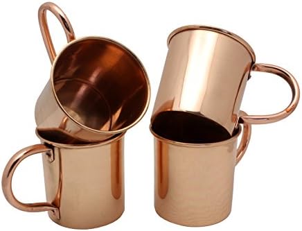 Old Dominion 100% Copper Moscow Mule Mug, Set of 4 (Straight Smooth)