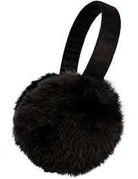 Simplicity Mens Warm Faux Furry/Fleece Winter Earmuffs Ear Muffs, Black