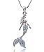 cocojewelry Fairytale Mermaid Pendant Necklace Jewelry Gift Box (Aqua)
