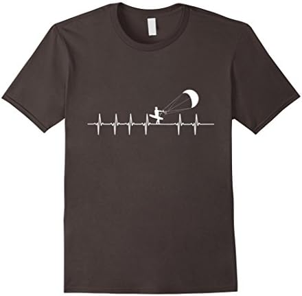 Men's Kitesurf-kitesurfing shirt-Kite surfing heartbeat XL Asphalt