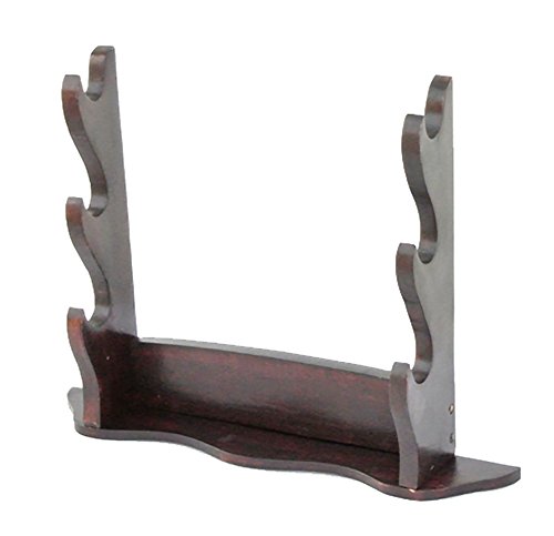 Wooden Three Sword Display Stand