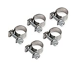 Earl's Performance 750006ERL Vapor Guard Hose Clamp Size: 3/8 in. Screw Type Package of 5 Vapor Guard Hose Clamp