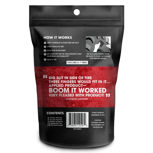 GlueTread Tractor Sidewall Tire Repair Kit OffRoad Puncture Repair