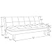 DHP Allegra Pillow-Top Cushion Futon Couch with Upholstered Microfiber - Black