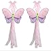 Butterfly Curtain Tiebacks Pink Purple Lavender Green Hailey Nylon Butterflies Pair Set Decorations Window Treatment Holdback Sheer Drapes Holder Drapery Tie Back Baby Nursery Bedroom Girl Room Home