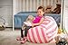 Wekapo Stuffed Animal Storage Bean Bag Chair Cover for Kids | Stuffable Zipper Beanbag for Organizing Children Plush Toys Large Premium Cotton Canvas (Pink, X-Large)