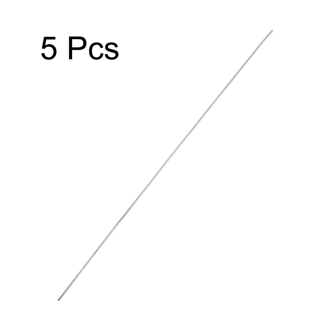 sourcing map 1mm x 250mm 304 Stainless Steel Solid Round Rod for DIY Craft - 5pcs - Image 4
