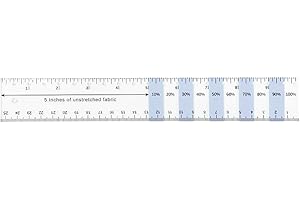 UPTTHOW Acrylic Knit Fabric Stretch Ruler, Measuring Guide for Sewing and Garment Marking