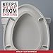 DELTA FAUCET Rubber Limited 801902-WH Sanborne Round Front Slow-Close Toilet Seat with Non-slip Seat Bumpers, White