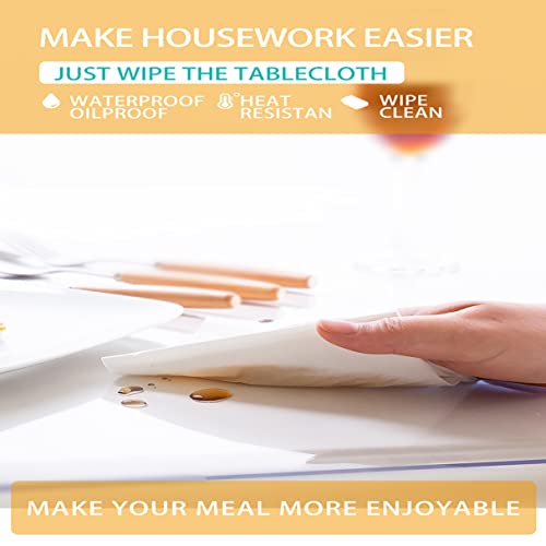 Hewaba 1.5mm Thick Clear Table Cover Protector 24 x 36 Inch Rectangle