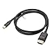 Cable Matters Short Mini DisplayPort to DisplayPort Cable - 3ft, Supports 4K@60Hz / 2K@144Hz, Mini DP to DP Cable, Black