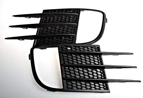 Front Bumper Fog Light Grills PAIR compatible with VW Golf Mk6 GTI 2009-2013