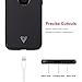 V-Diamond 2 in 1 Luxury Apple Iphone X Carbon Fiber Case TPU PC Frame Phone Case Cover Shell With FREE 9H Premium Real Tempered Glass Protective Film Screen Protector (Black+Black Frame)