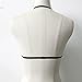 COSYOU Women Harness Elastic Cupless Cage Bra Hollow Out Strappy Crop Top Black M