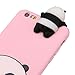 IPhone 7 Case, Transer 3D Cartoon Animals Cute Bare Bears Soft Silicone Case Skin For IPhone 7 4.7 Inch (Pink)