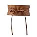Women's Bowknot Faux Leather Wrap Around Self Tie Obi Cinch Waist Band Boho Belt